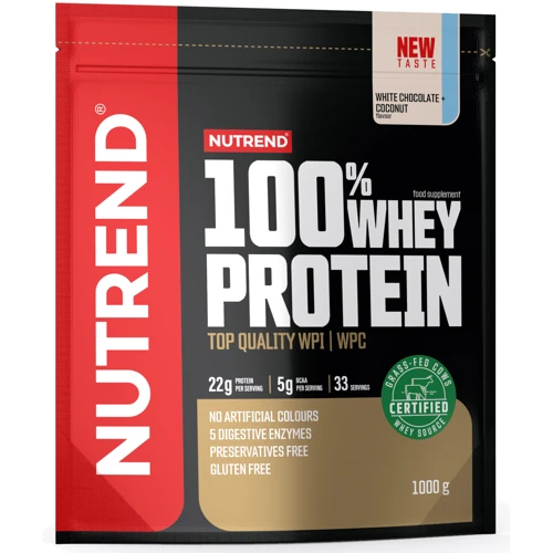 Протеин Nutrend 100% Whey Protein 1000 g /33 servings/ White Chocolate Coconut