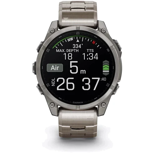 Смарт-часы Garmin Fenix 8 AMOLED 47mm Sapphire Titanium with Vented Titanium Bracelet (010-02904-40): Материал ремешка Титан
