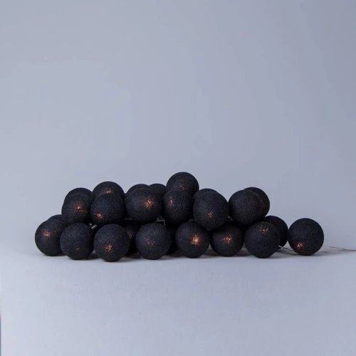 Гирлянда Cotton ball lights на 35 шаров 5,5м, Black: Количество ламп 35