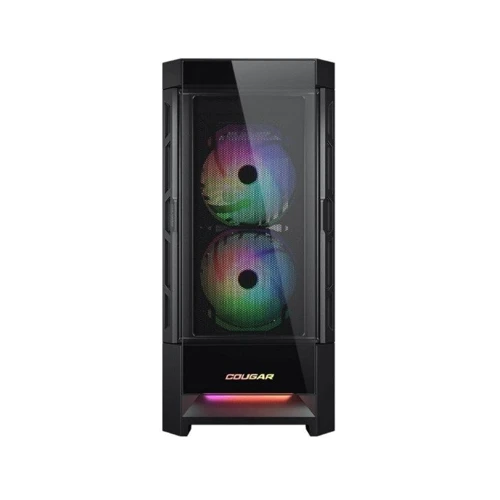 Корпус Cougar Duoface RGB Black (CGR-5ZD1B-RGB, 385ZD10.0001): Материал передней панели сталь и закалённое стекло