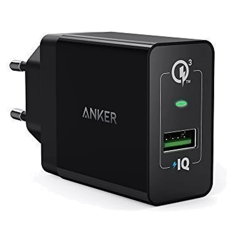 Зарядное устройство ANKER USB Wall Charger PowerPort QC3.0 with microUSB Cable Black (B2013L11)