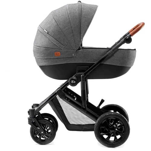 Универсальная коляска 3 в 1 Kinderkraft Prime Gray (KKWPRIMGRY0300): Материал колес резина (надувные)