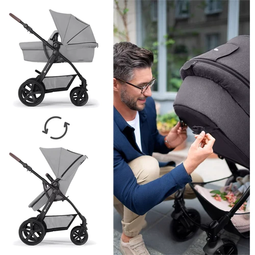Универсальная коляска 3 в 1 Kinderkraft Moov 2 Moonlight Gray (KSMOOV02GRYEV00) фото 12