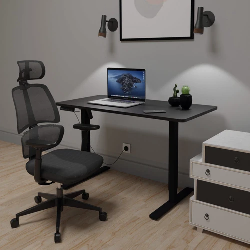 Комплект Mealux PowerDesk Lite Black + Leo Air Plus Black стол и стул (EVO-201 Lite B/B +Y 546 KB) фото 1