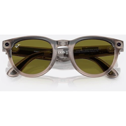 Смарт-окуляри Ray-Ban Meta Low Bridge Fit Shiny Warm Stone - Transitions Clear/Dark Green size L (RW4009F 6705M1 51-23): Виробник Ray-Ban