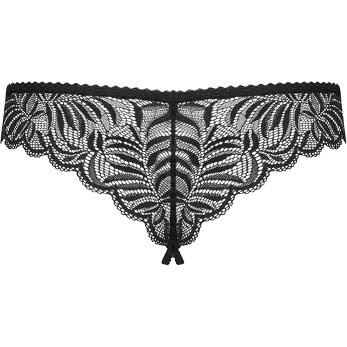 Трусики с вырезом Obsessive Contica black S/M