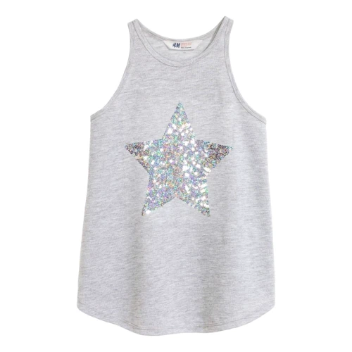 Майка H&M 3924494 146-152 см серая: Тип Майки