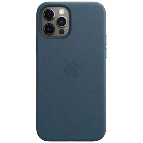 Чехол для iPhone Apple Leather Case with MagSafe Baltic Blue (MHKK3) for iPhone 12 Pro Max