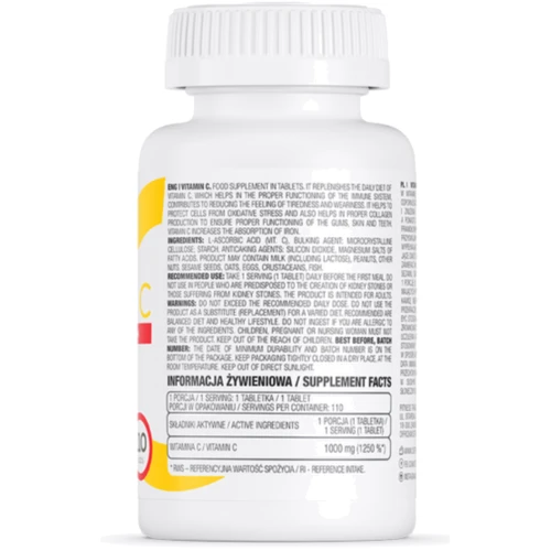 OstroVit Vitamin C Вітамін C 110 таблеток: Тип Витамин C