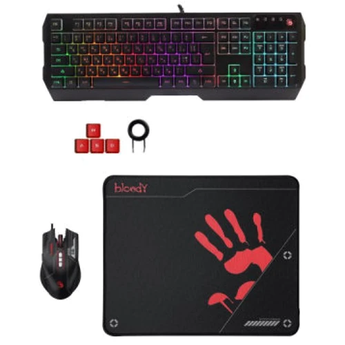 Комплект проводной A4Tech Bloody B1700 USB Black (Bloody B1700 Black): Тип сенсора оптический
