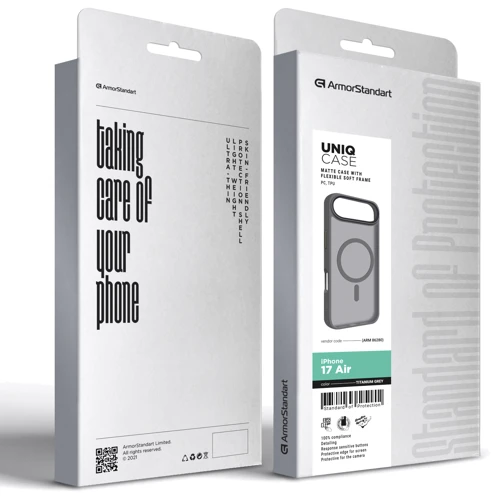 Чохол для iPhone ArmorStandart Uniq MagCase Titanium Grey для iPhone Air (ARM86280)