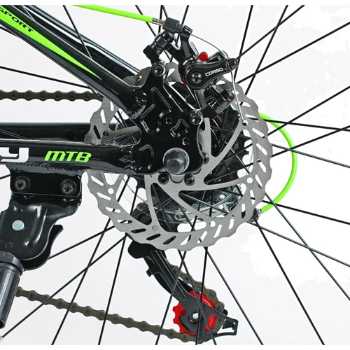 Велосипед спортивный Corso Gravity 24", рама 12", зеленый (GR-24205)