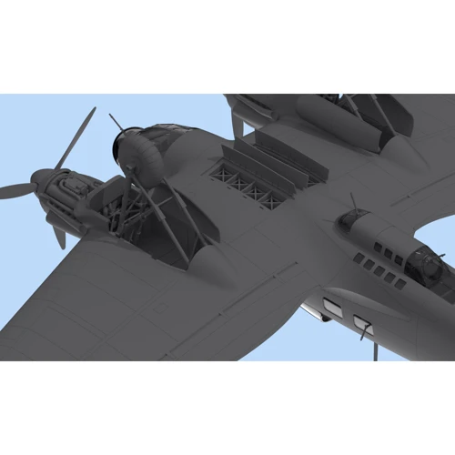 Німецький бомбардувальник He 111H-3, WWII German bomber (ICM48261): Масштаб 1:48