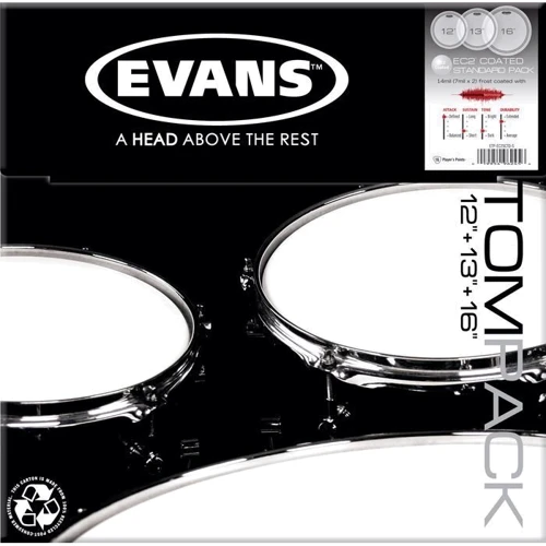 Набір пластиків EVANS ETPEC2SCTD-S EC2 COATED STANDARD: Тип Робочий
