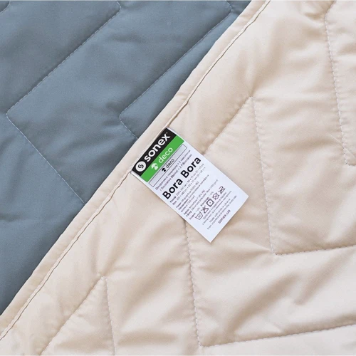 Покривало Sonex Bora Bora двостороннє 220x240 см + наволочка 50x70 см (2 шт.) сірий/бежевий (SO102398)