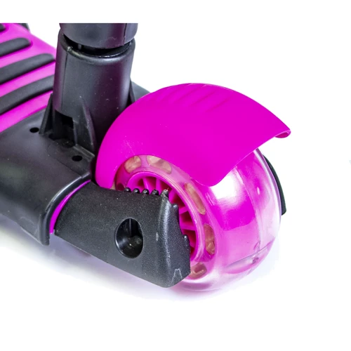 Самокат Scooter "Бджілка" 5in1. Леді Баг. Pink (багатофункціональний, зі світлом і музикою): Тип коліс литые