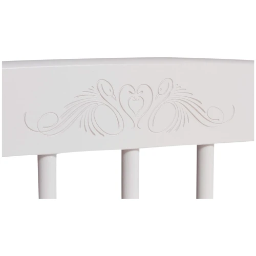 Кровать Babyroom Еліт резьба маятник, ящик, откидной бок DER-7 бук белый (622035)