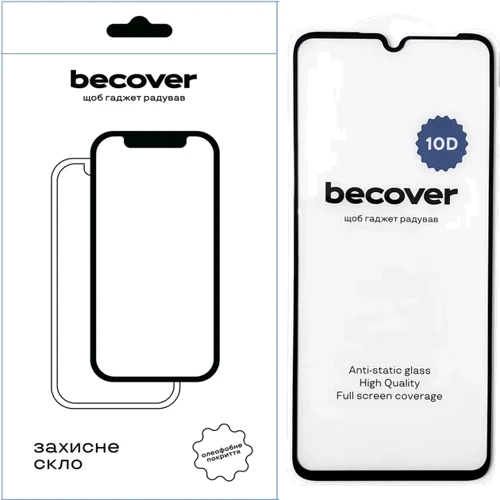 Аксессуар для смартфона BeCover Tempered Glass 10D Black for Realme Note 50 (711669)