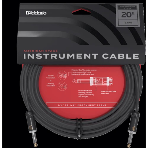 Инструментальный кабель D'addario PW-AMSG-20 American Stage (6m)