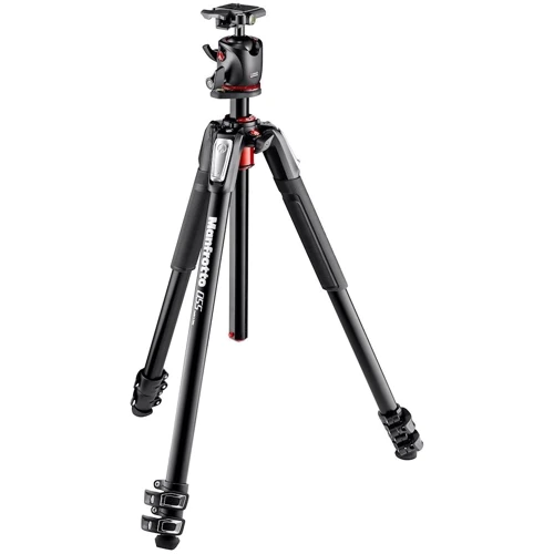 Manfrotto 055 Aluminum 3-Section Tripod Kit with Horizontal Column and Ball Head (MK055XPRO3-BHQ2)