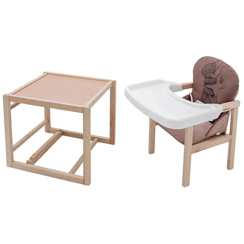 Стульчик-трансформер Babyroom Винни-230 eko без лака пластиковая столешница шоколад-капучино (мишка и звезда) (680568): Тип трансформер