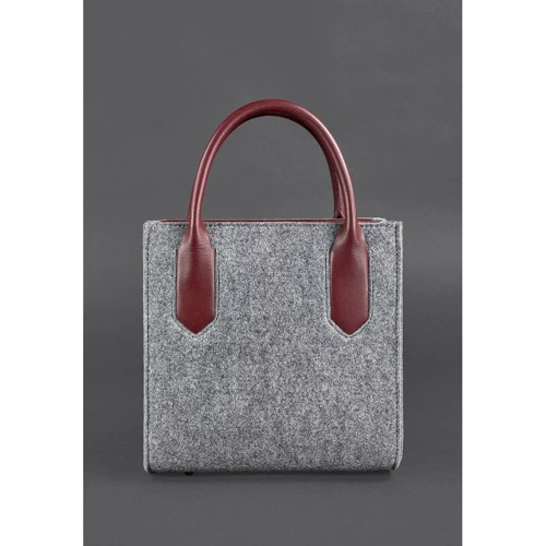 Женская сумка тоут BlankNote серая (BN-BAG-28-felt-vin): Застежка Молния