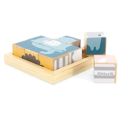 Дерев'яні кубики-пазл Viga Toys PolarB Звірята (44024): Стать Для мальчиков, Для девочек