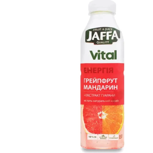 Напій із соком Jaffa Vital Energy Грейпфрут-Мандарин з екстрактом гуарани 0.5 л
