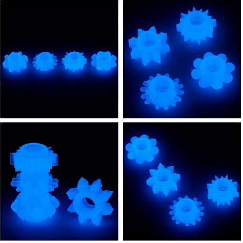 Набір із 4 ерекційних кілець LoveToy Lumino Play Penis Ring