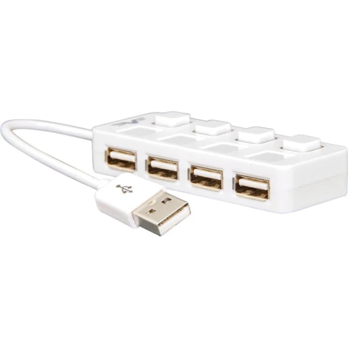 Аксессуар для накопителя Frime 4хUSB2.0 Hub White (FH-20011): Тип аксессуара USB Hub