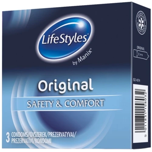 LifeStyles латексныепрезервативы ORIGINAL 3шт: Тип Классические