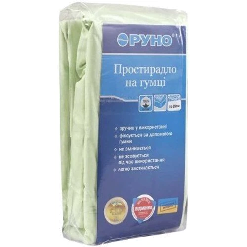 Простирадло на гумці Руно Mint бязь м'ятна 160х200 см (506.114У_Mint): Тип простынь