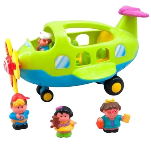 Игровой набор Kiddieland - Самолёт (зеленый), (свет, звук) (39289)