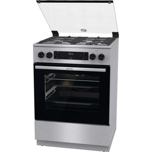 Плита комбинированная Gorenje GKS6C70XF: Тип варочной поверхности газовая
