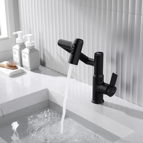 Смеситель для раковины Lefton Single-Hole Rotatable Faucet with Temperature Display-BF2204 Matt Black: Назначение Для раковины