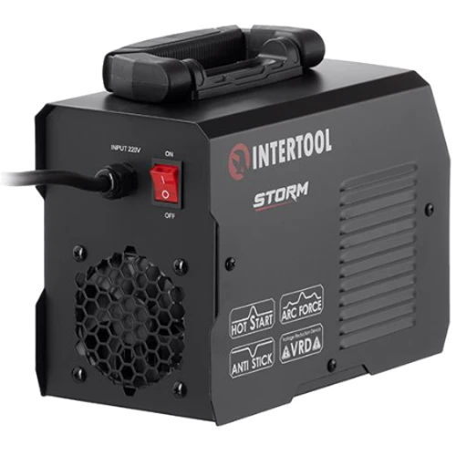 Аппарат сварочный, инверторный MMA-200A, STORM INTERTOOL WT-4005: Мощность, кВт 9.3