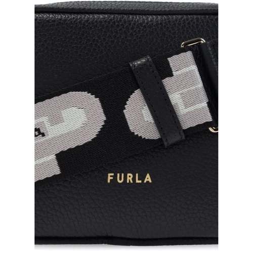 Жіноча сумка крос боді Furla Real Mini Camera Case чорна (WB00243W64000O6000): Фактура матова, Зерниста