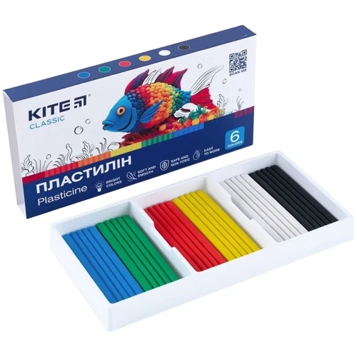 Пластилин восковой Kite Classic 6 цветов 120 г (K-081): Тип Восковой