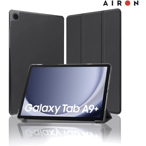 Аксессуар для планшетных ПК Airon Premium Black for Samsung Galaxy Tab A9 Plus SM-X210/SM-X215/SM-X216: Материал искусственная кожа