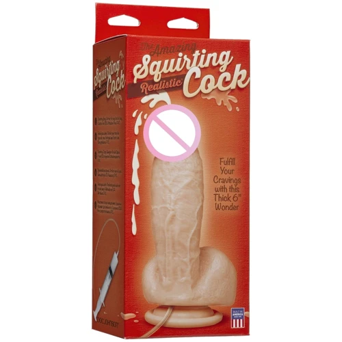 Кончающий фаллоимитатор Doc Johnson The Amazing Squirting Realistic Cock