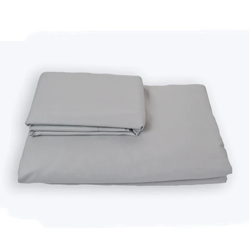 Простирадло на гумці SoundSleep Shine сатин світло-сіра 200х220 см (93461504)