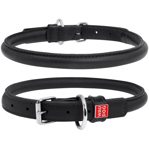 Ошейник круглый WAUDOG Glamour 10 мм 33-41 см черный (35051)