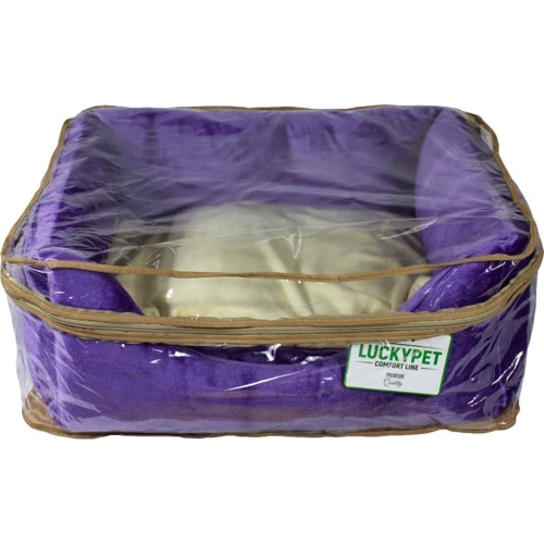 Лежак Luсky Pet Рольф №3 для собак фиолетово-кремовый 60х80х24 см (218441): Страна производитель Украина