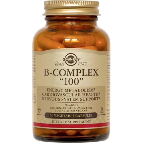 Solgar B-Complex "100" 50 Vegetable Capsules
