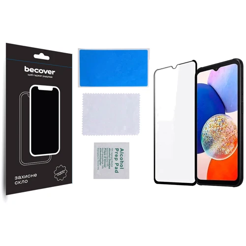 Аксессуар для смартфона BeCover Tempered Glass Black for Samsung A145 Galaxy A14 4G / A146 Galaxy A14 5G (708953)