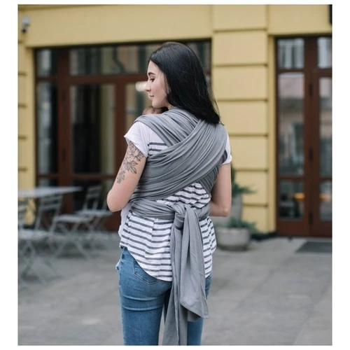 Слинг-шарф Love & Carry Графит, серый (LC420 Трикотаж)