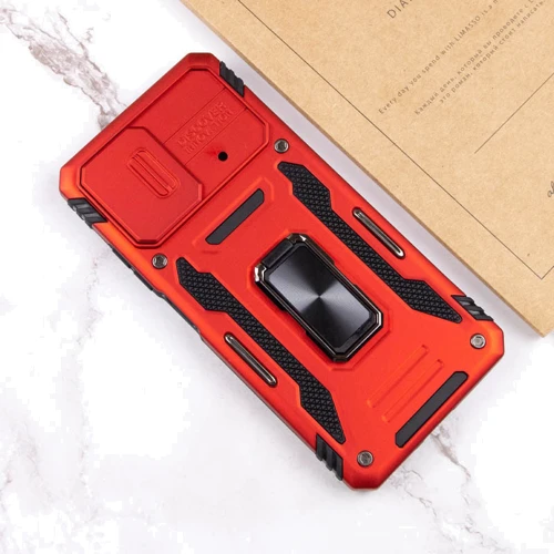 Чехол для телефонов Mobile Case Camshield Army Ring Red for Xiaomi Poco F5 / Note 12 Turbo: Материал TPU (термополиуретан) и поликарбонат