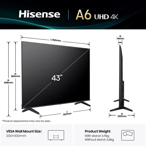 Телевизор Hisense 43A6Q
