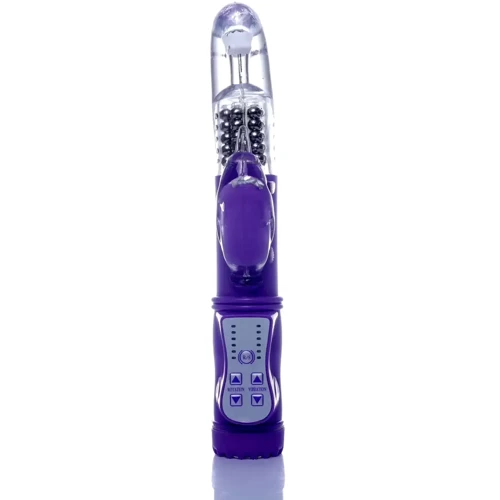 Вибратор с ротацией и стимулятором клитора Boss Series - Bird Purpe, BS2600099