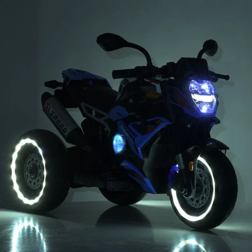 Дитячий триколісний електромотоцикл Bambi 50W білий (M 6142EL-1)